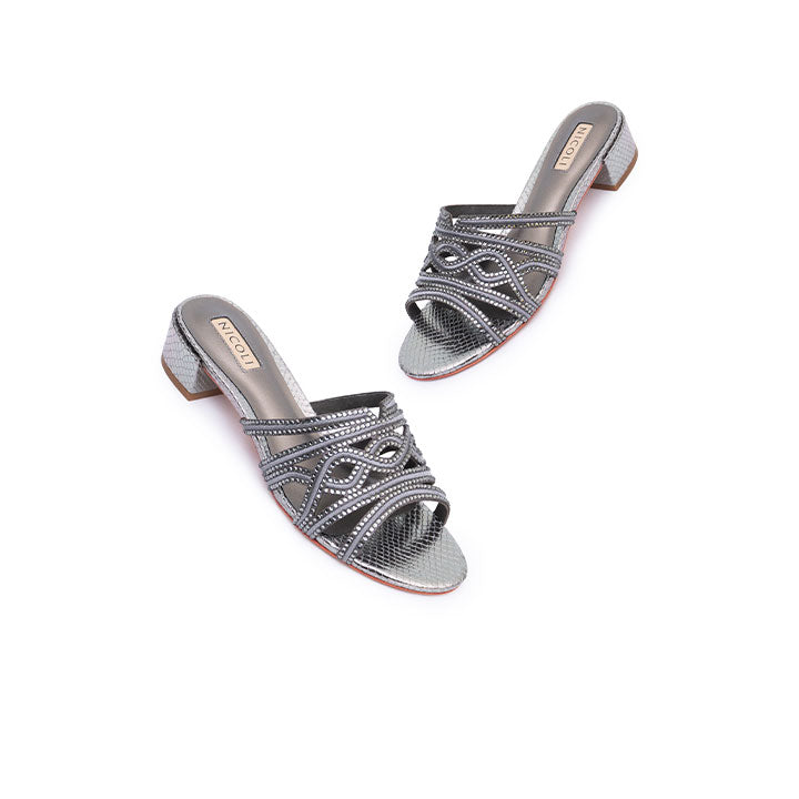 Leeandra Luxury Mule #color_gunmetal