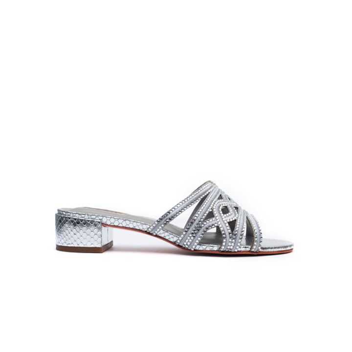 Leeandra Luxury Mule #color_silver
