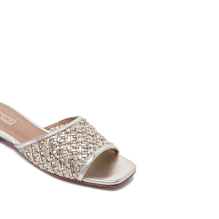 Lunara Flat Sandal #color_gold