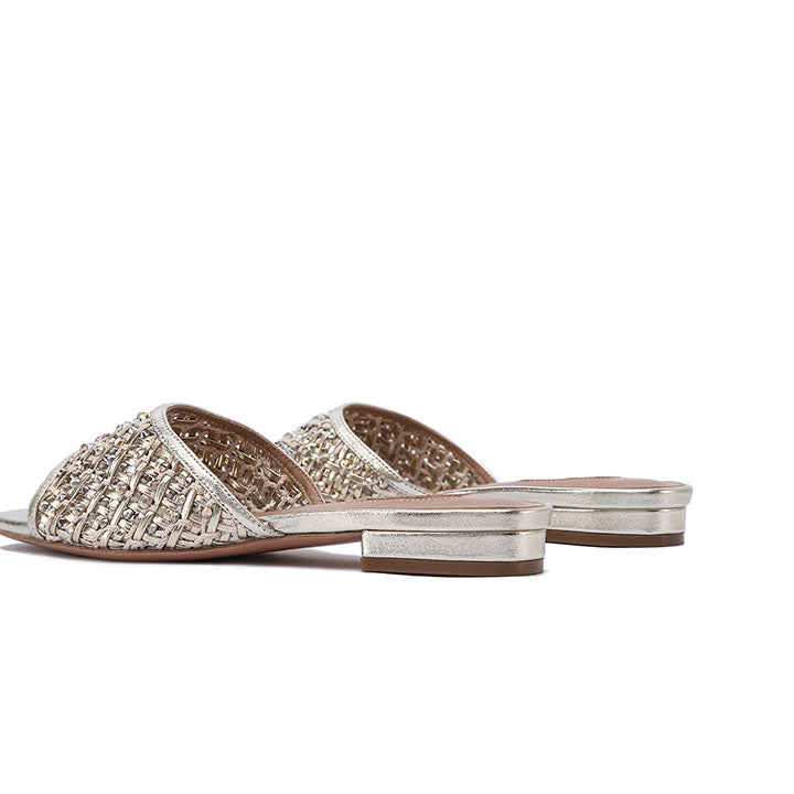 Lunara Flat Sandal #color_gold