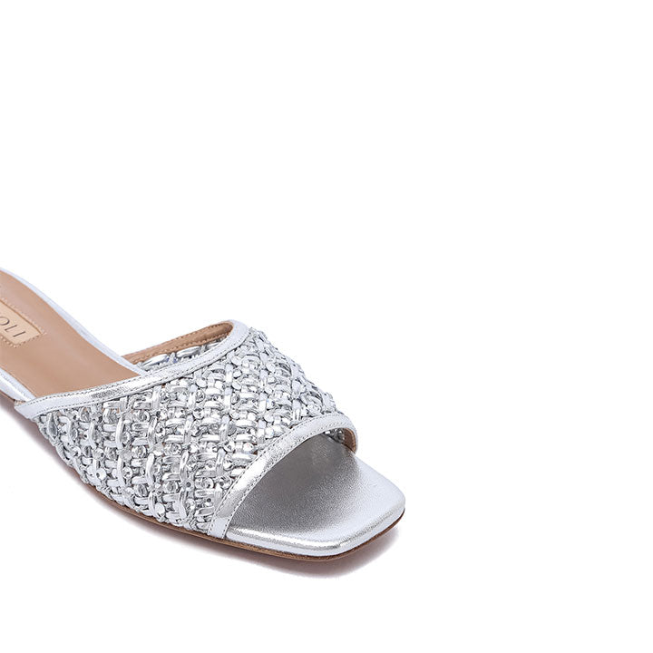 Lunara Flat Sandal #color_silver