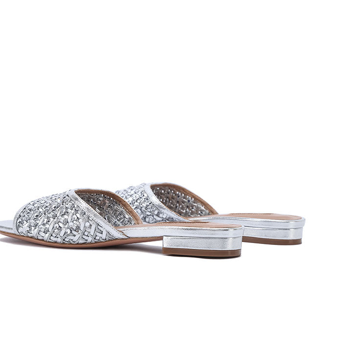 Lunara Flat Sandal #color_silver