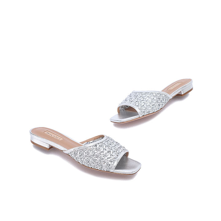 Lunara Flat Sandal #color_silver
