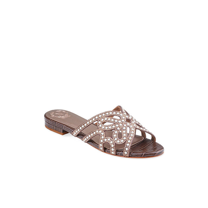 Lynette Flat Sandal #color_brown