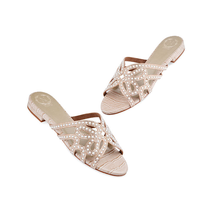 Lynette Flat Sandal #color_beige