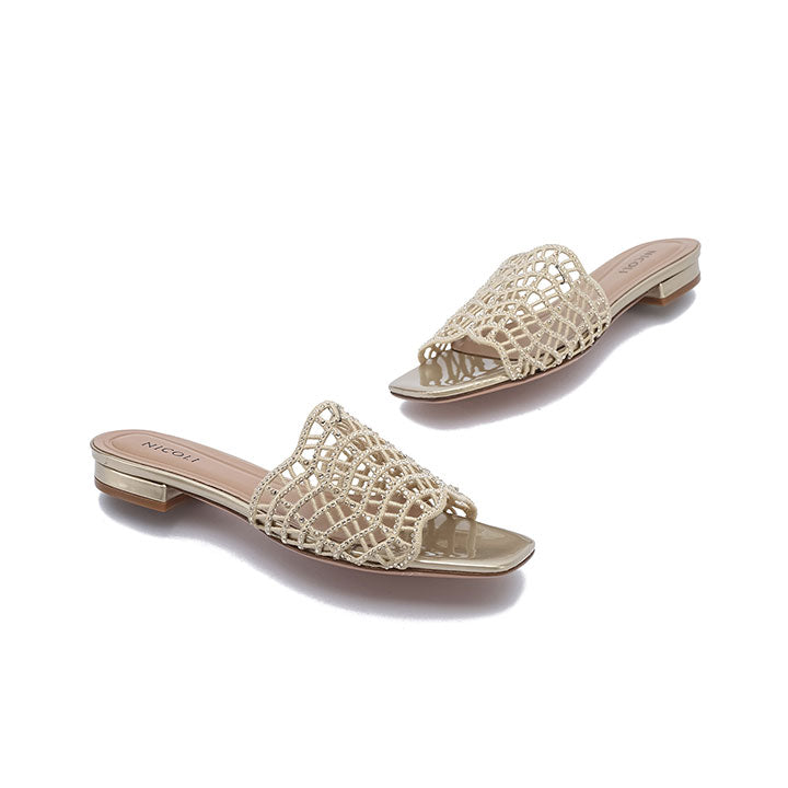 Mariano Flat Sandal #color_gold