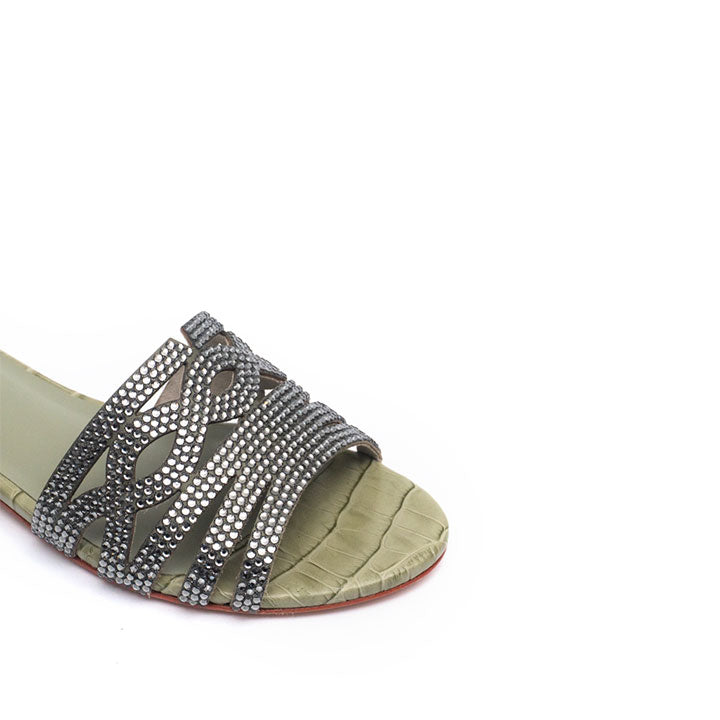 Marily Luxury Flat sandal #color_olive