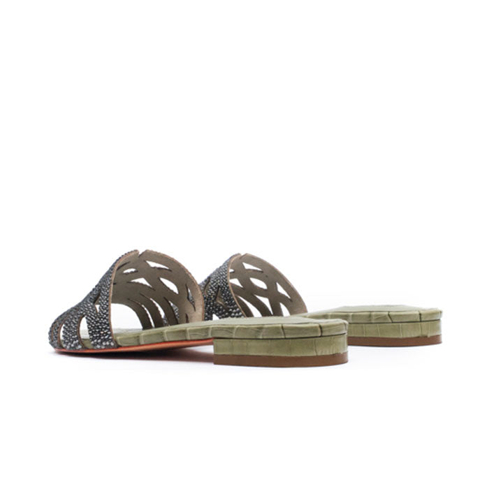 Marily Luxury Flat sandal #color_olive