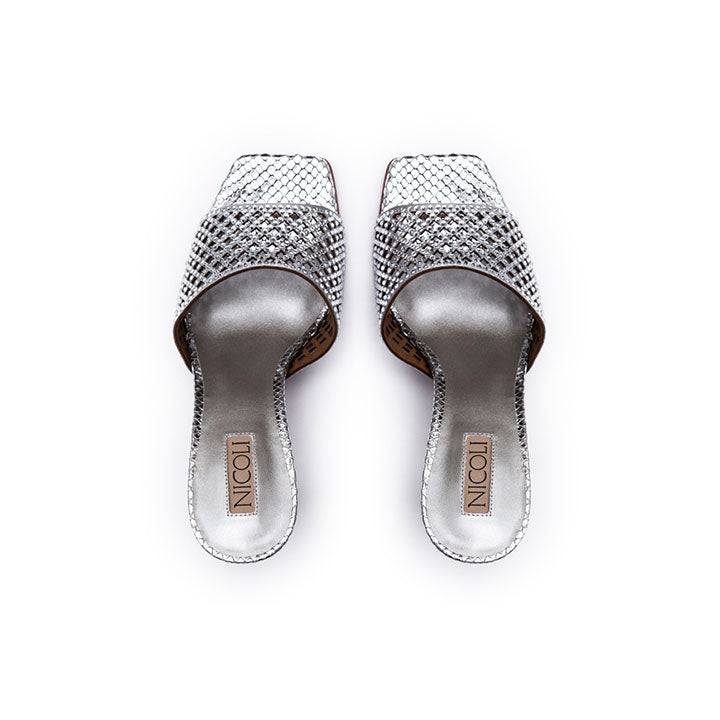 Mellon  Mule Sandal #color_silver