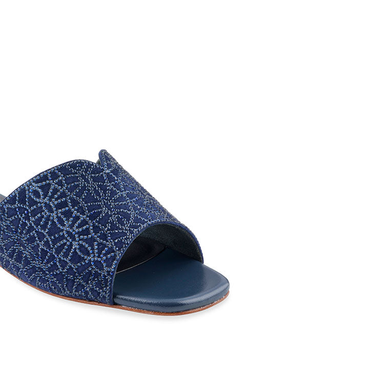 Celina Flat Sandal #color_navy blue