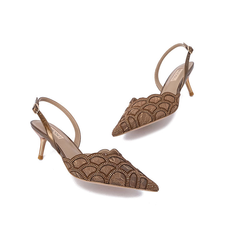 Peitho Nicoli Luxury Embellished #color_ bronze patent