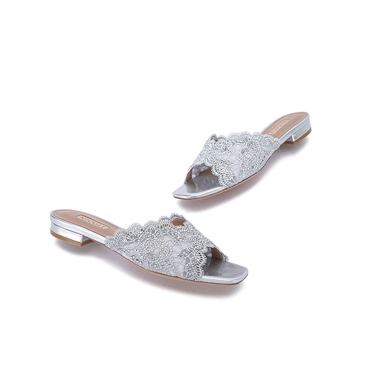 Quirin Nicoli Luxury Embellished #color_silver patent