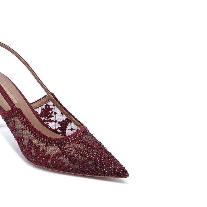 Rebekah Nicoli Luxury Embellished #color_maroon