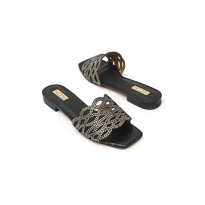 Reuel Flat Sandal #color_black