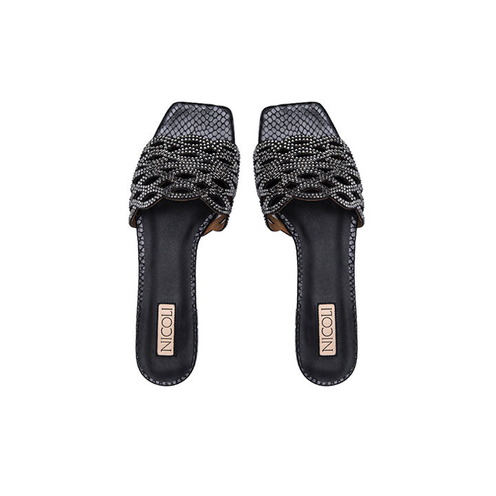 Reuel Flat Sandal #color_black