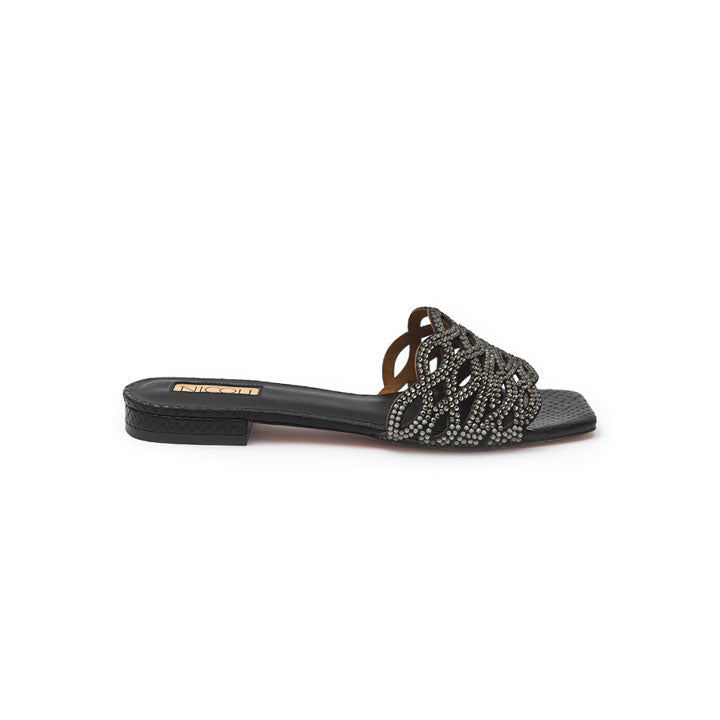 Reuel Flat Sandal #color_black