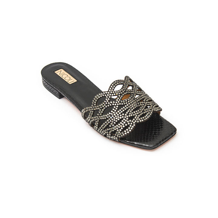 Reuel Flat Sandal #color_black