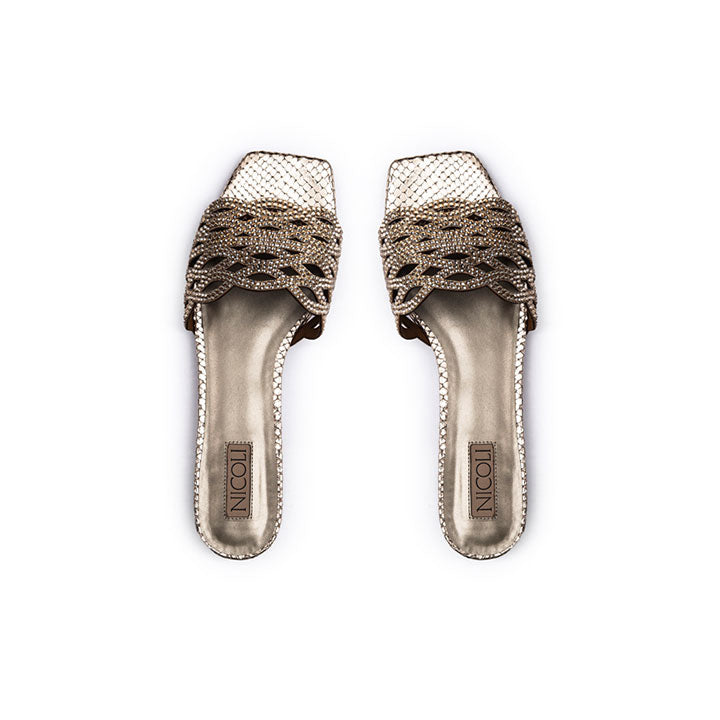 Reuel Flat Sandal #color_gold