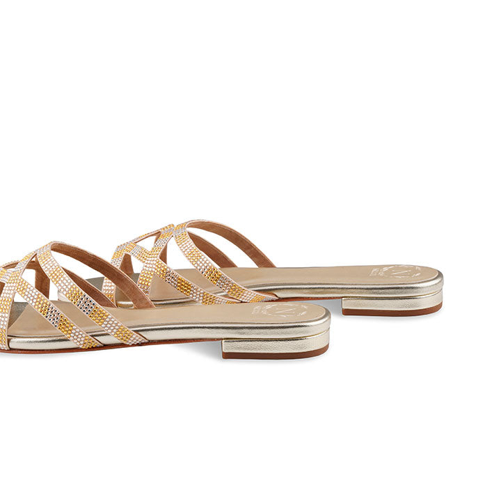 Riccarda Flat Sandal #color_gold