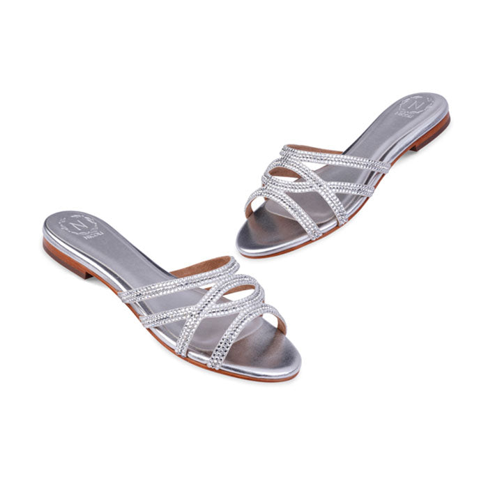 Sidnee Flat Sandal #color_silver