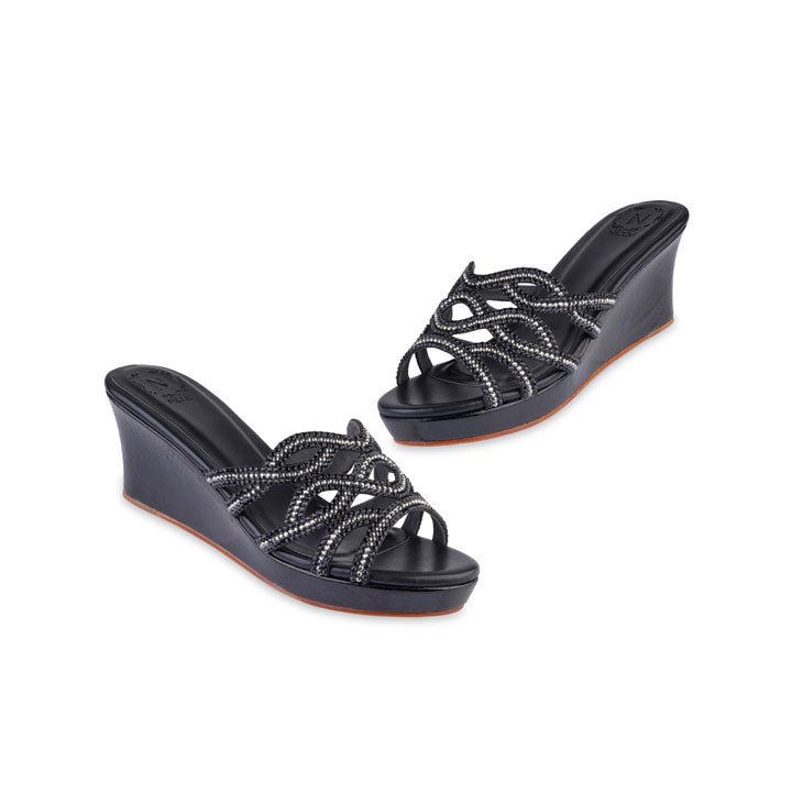 Stina Luxury Wedges #color_black