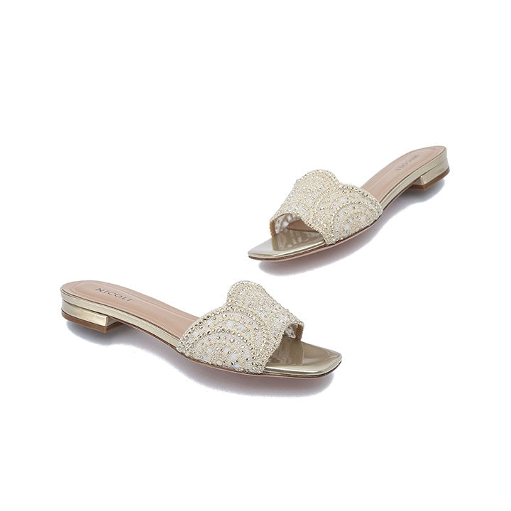 Sylvia Flat Sandal #color_gold