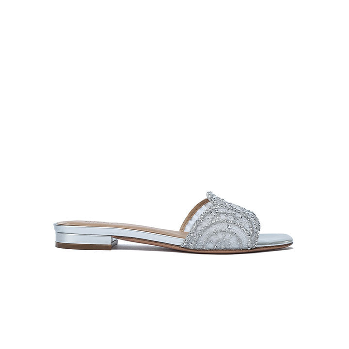 Sylvia Flat Sandal #color_silver