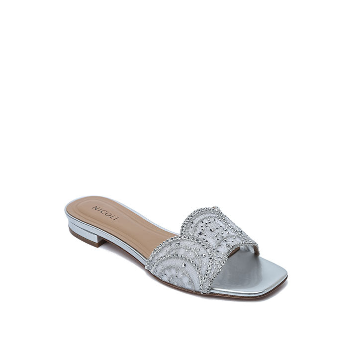 Sylvia Flat Sandal #color_silver
