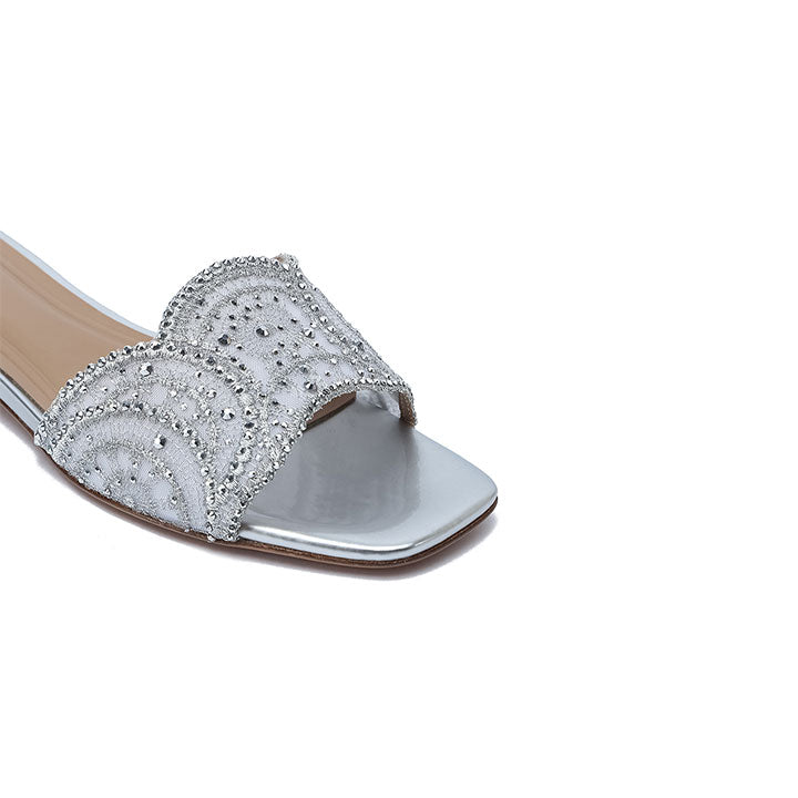 Sylvia Flat Sandal #color_silver