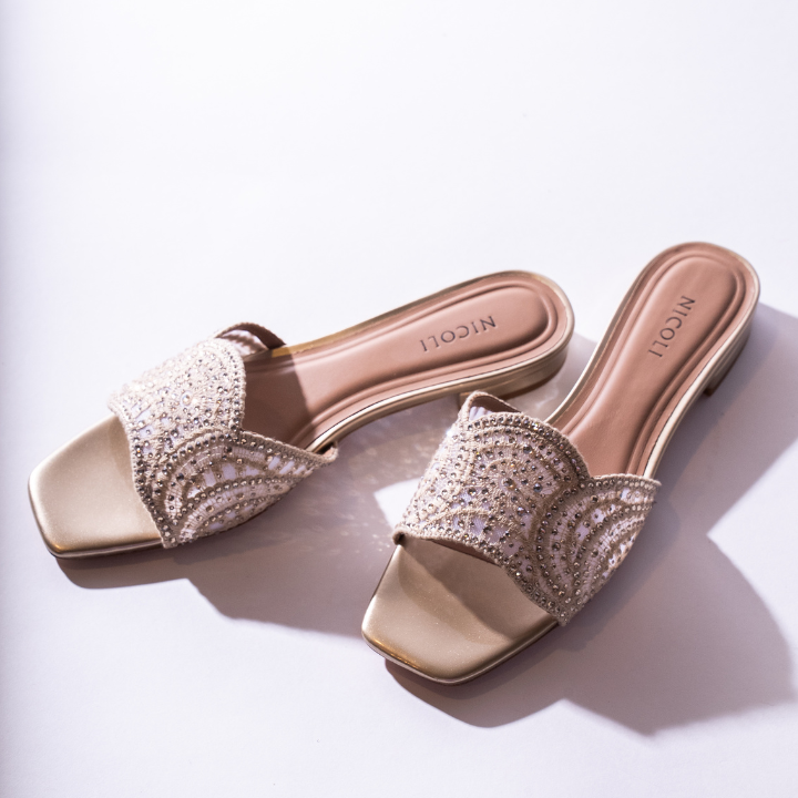 Sylvia Flat Sandal #color_gold