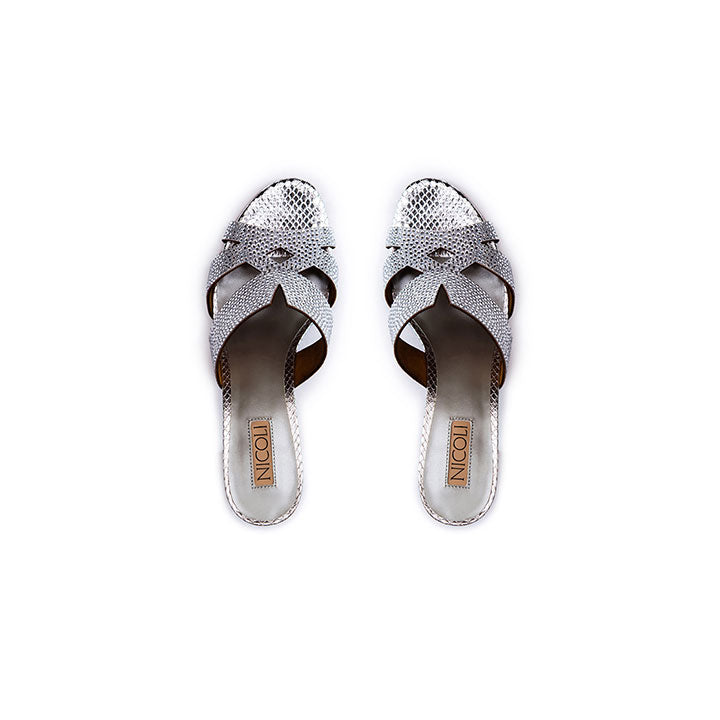 Talia Luxury Mule #color_silver