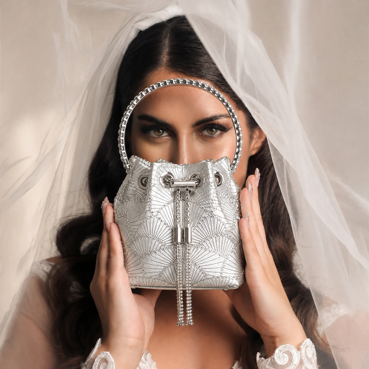 Valencia Bucket Bag #color_silver