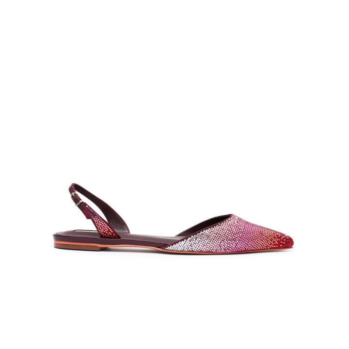 Zorina Flat Sandal #color_burgundy