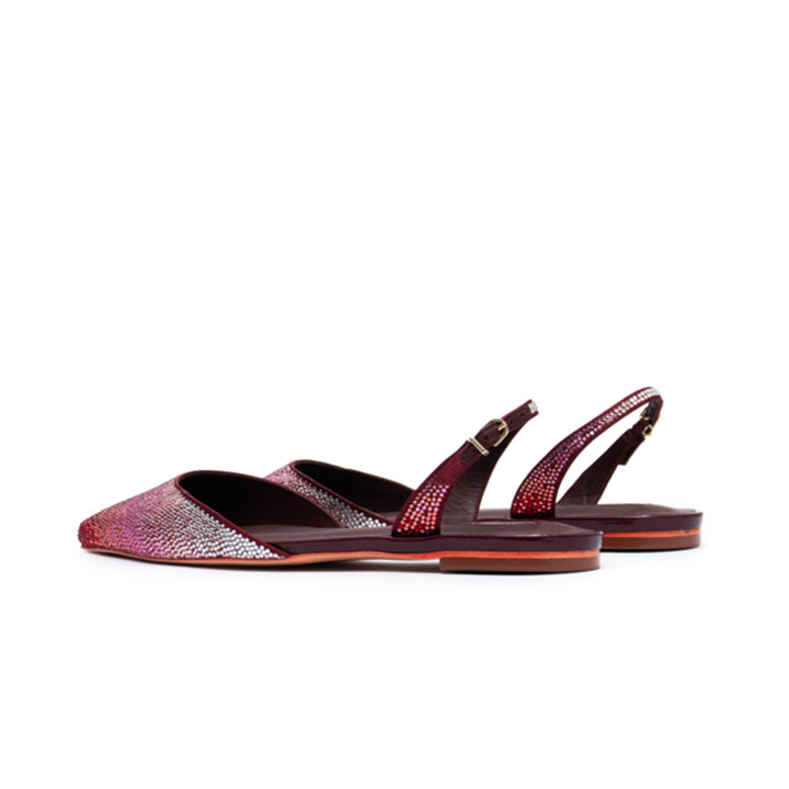 Zorina Flat Sandal #color_burgundy