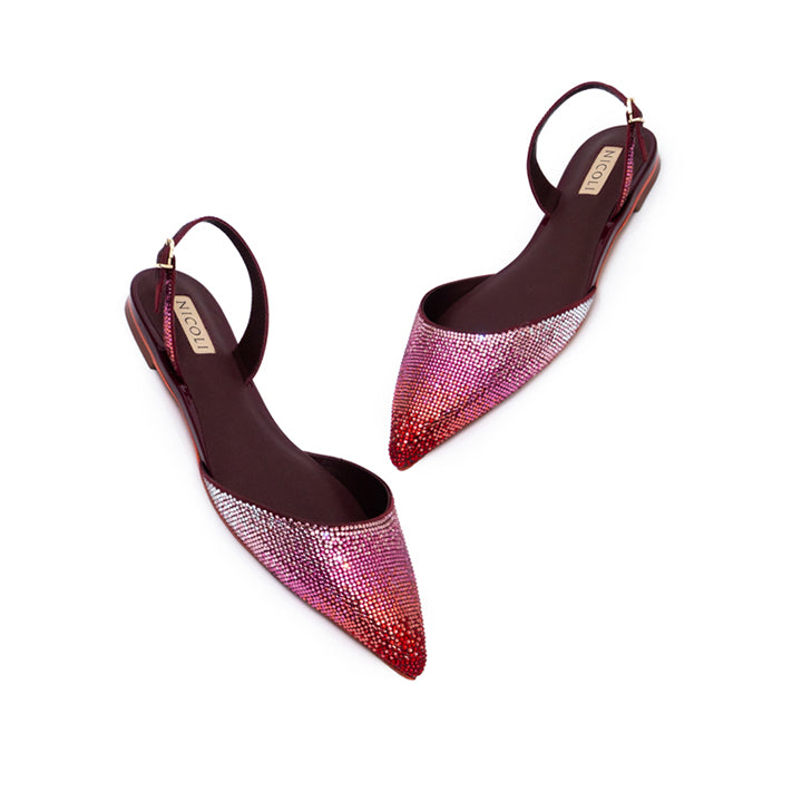Zorina Flat Sandal #color_burgundy