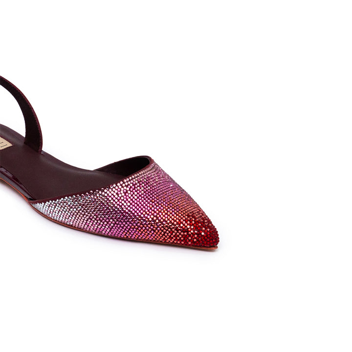 Zorina Flat Sandal #color_burgundy