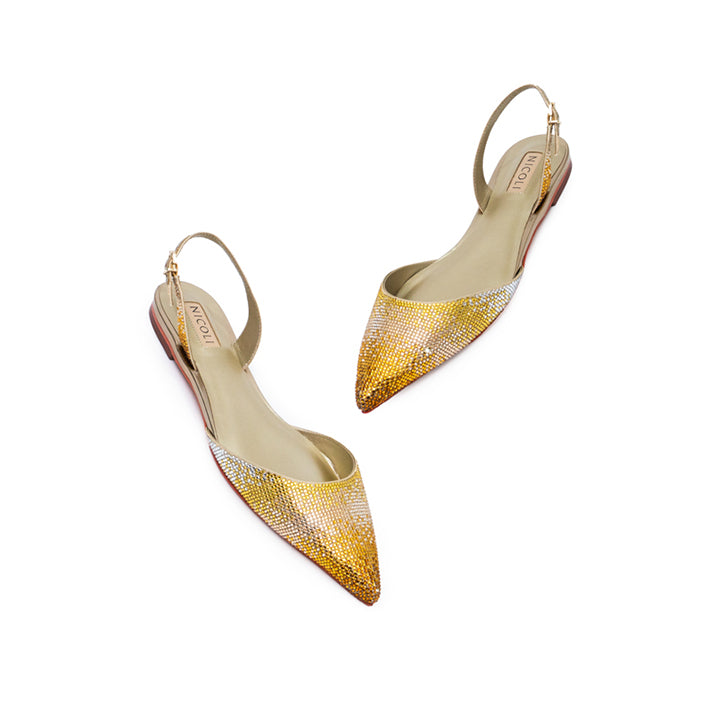 Zorina Flat Sandal #color_gold