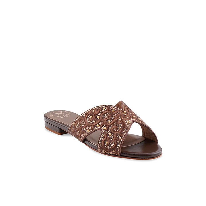 Zyra Flat Sandal #color_brown