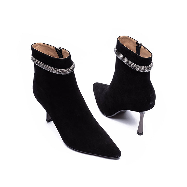 Sindel-Black-Gun Luxury Embellished Boots 