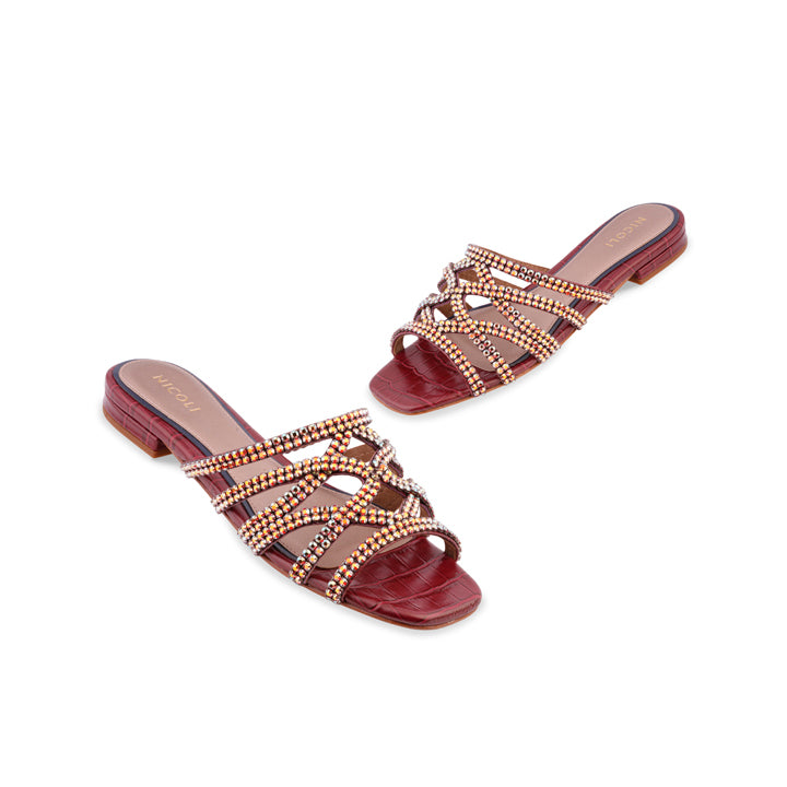 Hinzi Luxury Flat #color_maroon