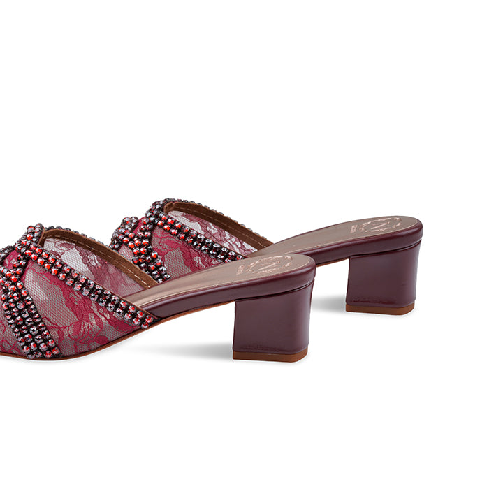 Azusa Box Heel #color_maroon