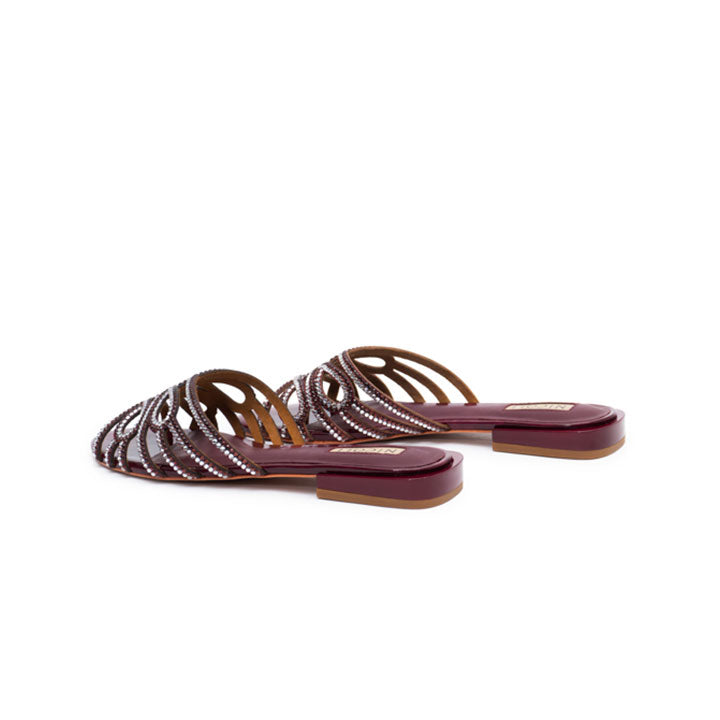 Alethea Luxury Flats #color_burgundy