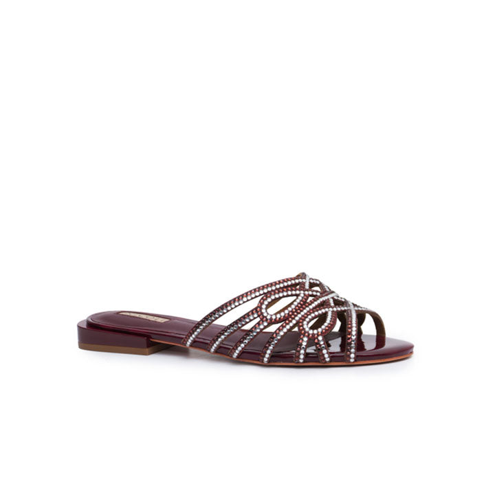 Alethea Luxury Flats #color_burgundy