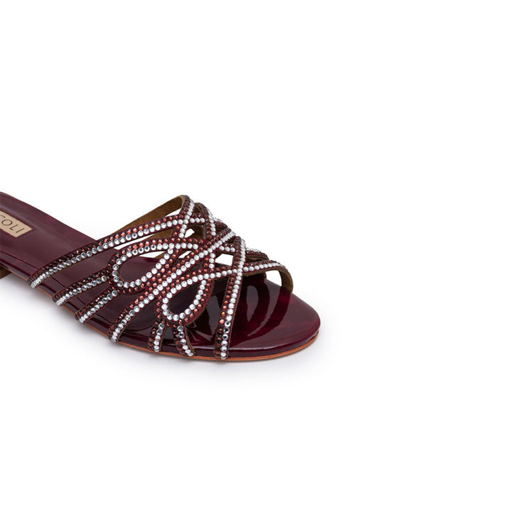 Alethea Luxury Flats #color_burgundy