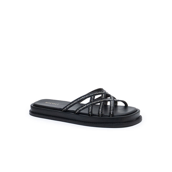 Araceli Flat Sandal #color_black