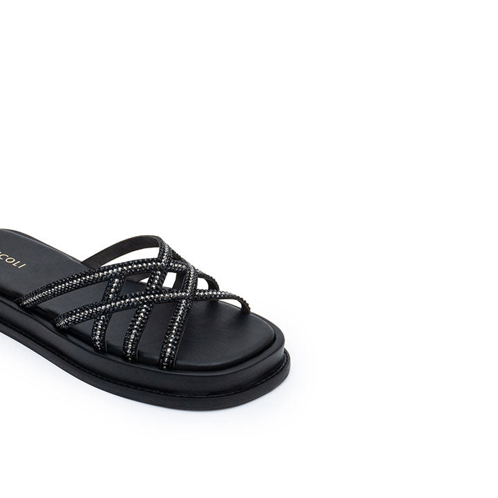 Araceli Flat Sandal #color_black
