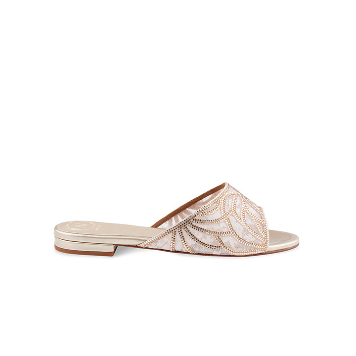 Baylor Flat Sandal #color_gold