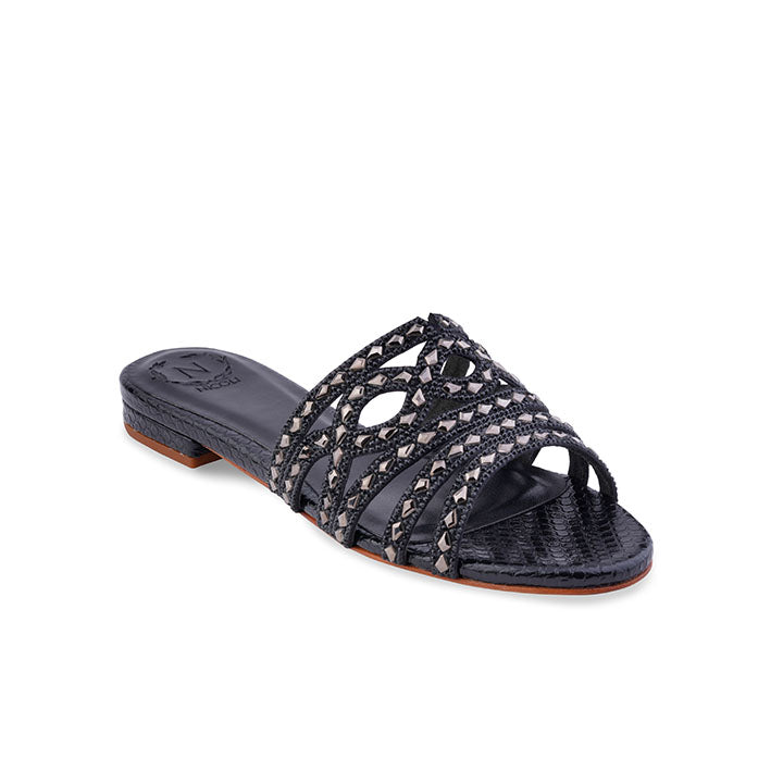 Bellazah Flat Sandal #color_black
