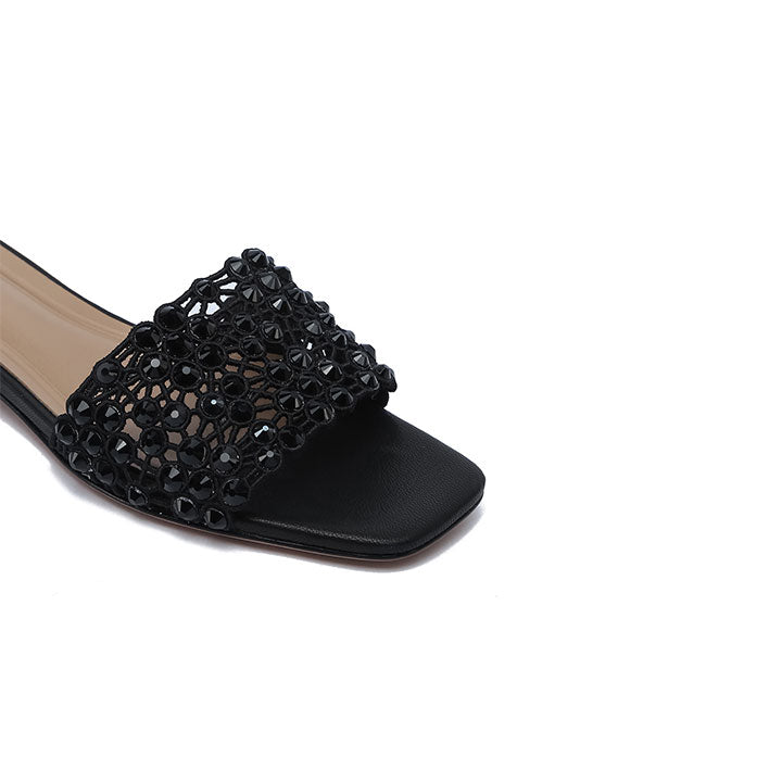 Belle Flat Sandal #color_black