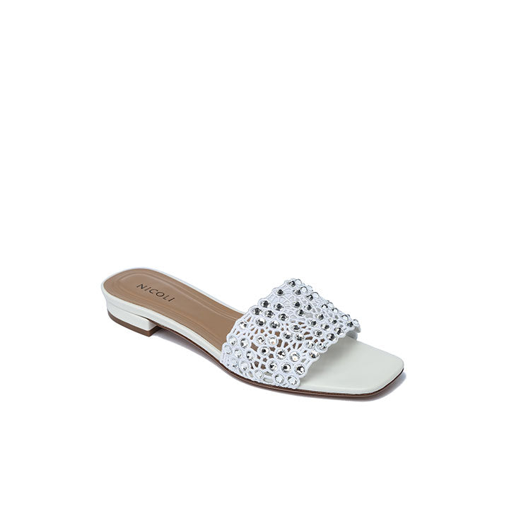 Belle Flat Sandal #color_white